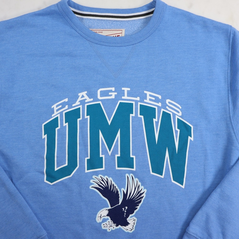 League UMW Eagles University of Mary Washington Sweatshirt Blue Graphic S